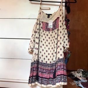 Forever 21 bohemian cold shoulder dress